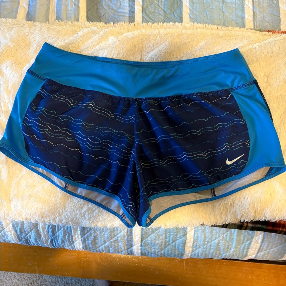 Nike Blue Athletic Shorts Lightweight Moisture-Wicking